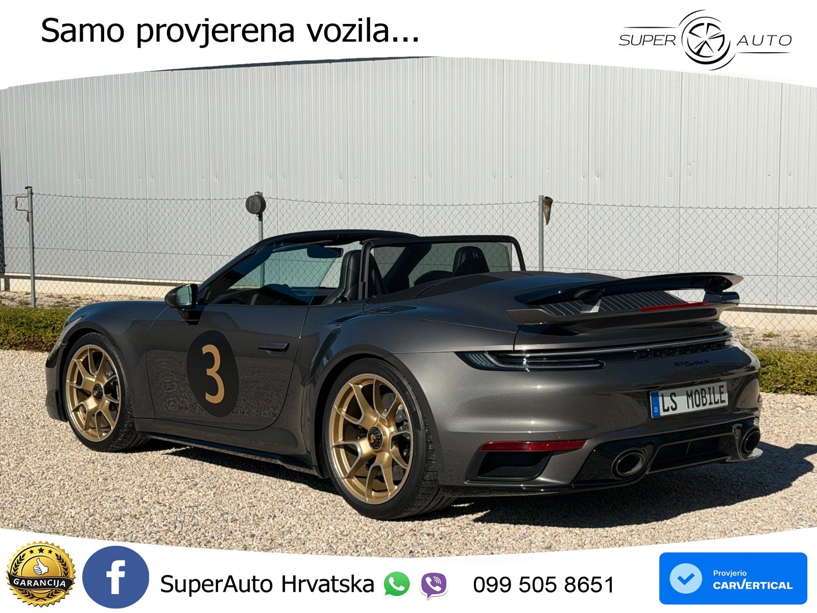 Porsche 911 Turbo S Cabriolet 3.8 (650 KS) PDK ZRAČNI+ACC+GR SJED+KAM