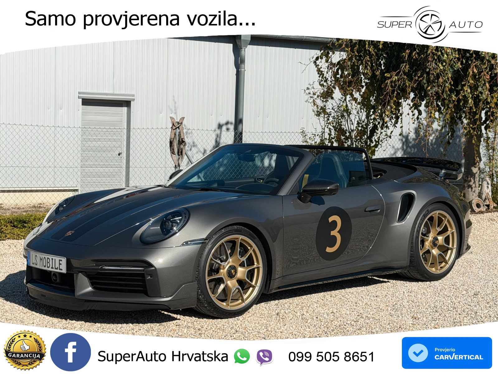 Porsche 911 Turbo S Cabriolet 3.8 (650 KS) PDK ZRAČNI+ACC+GR SJED+KAM