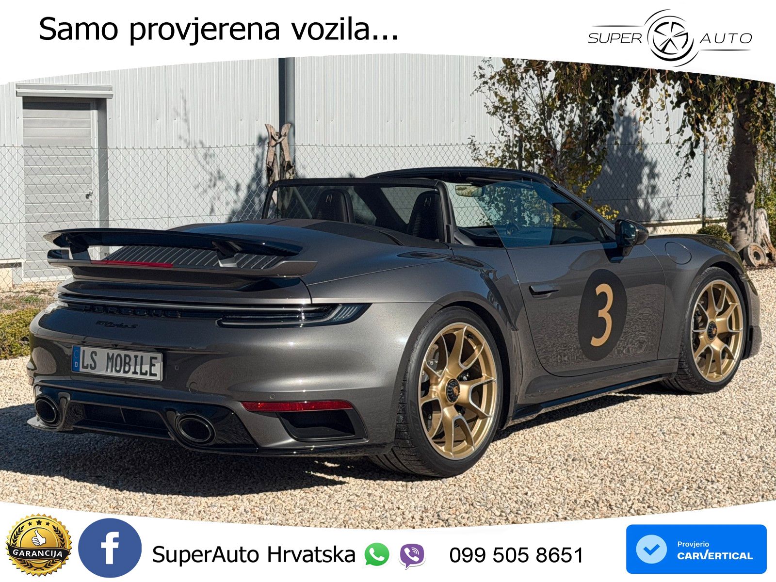 Porsche 911 Turbo S Cabriolet 3.8 (650 KS) PDK ZRAČNI+ACC+GR SJED+KAM