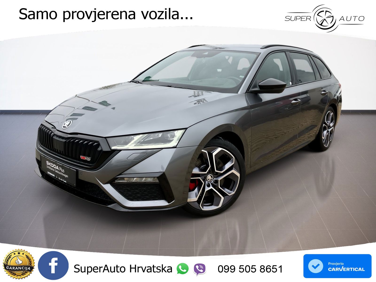 Škoda Octavia Combi RS 2.0 TSI (245 KS) DSG LED+GR SJED+ACC