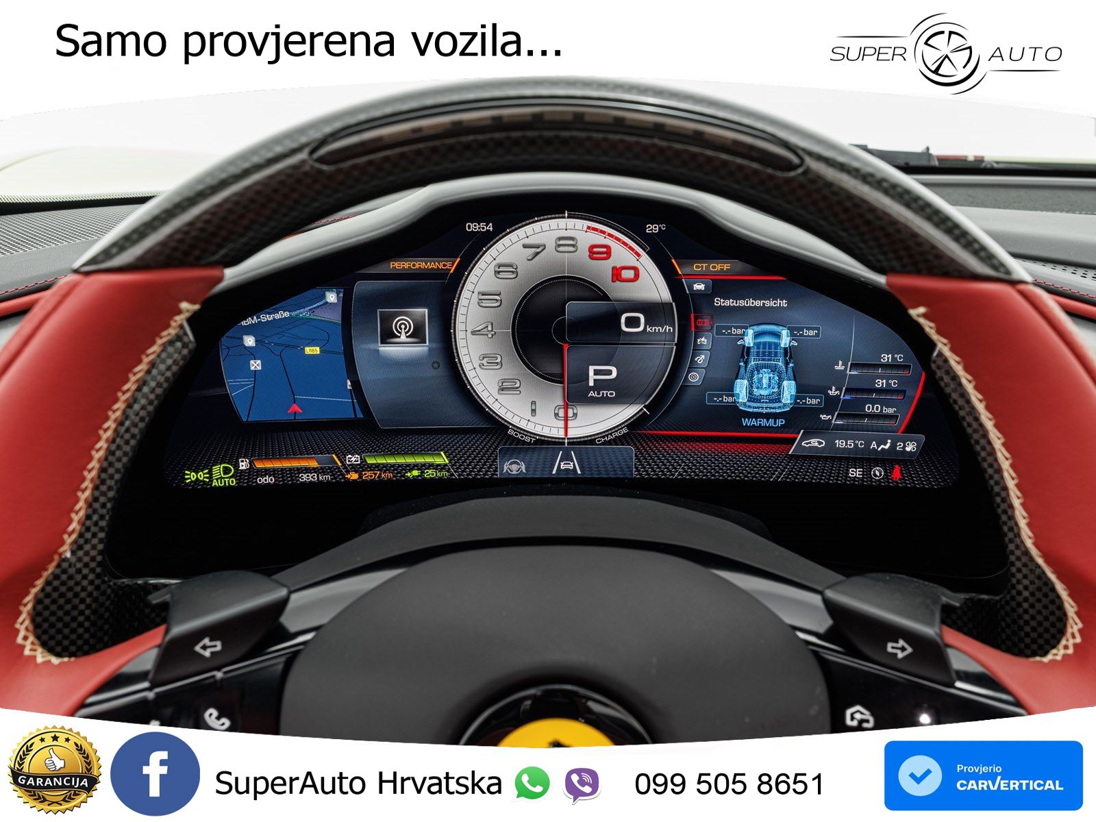 Ferrari 296 GTS 3.0 V6 (830 KS) F1 DCT LED+ACC