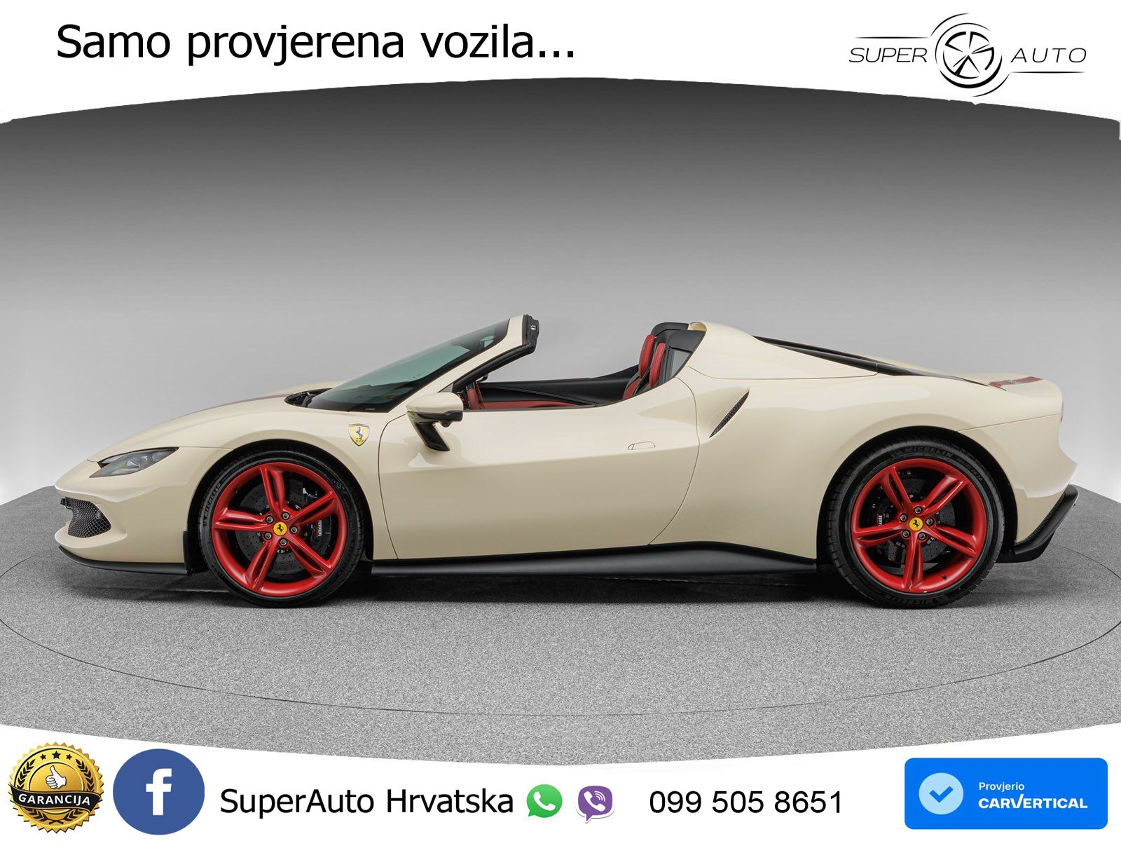 Ferrari 296 GTS 3.0 V6 (830 KS) F1 DCT LED+ACC
