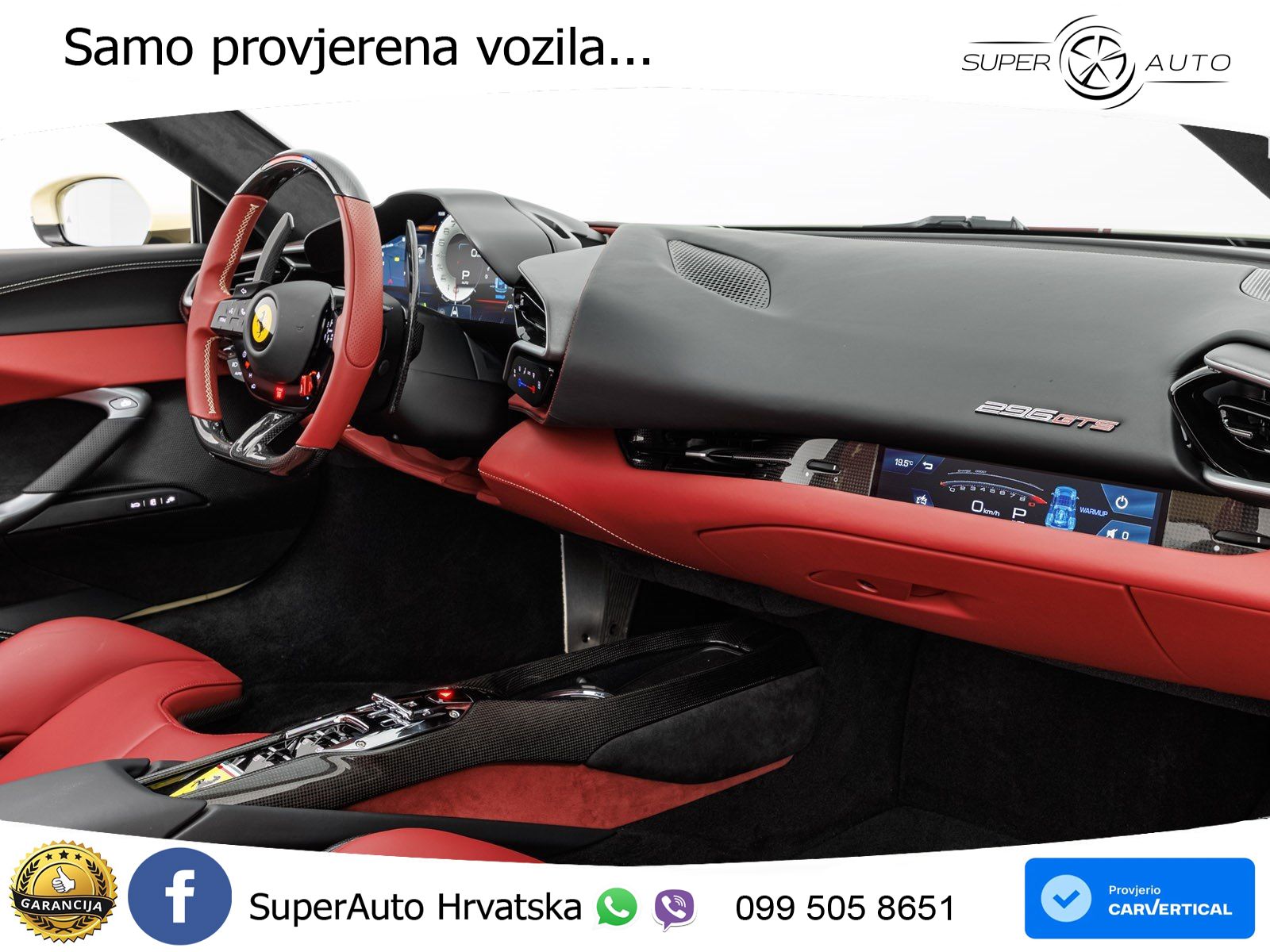 Ferrari 296 GTS 3.0 V6 (830 KS) F1 DCT LED+ACC