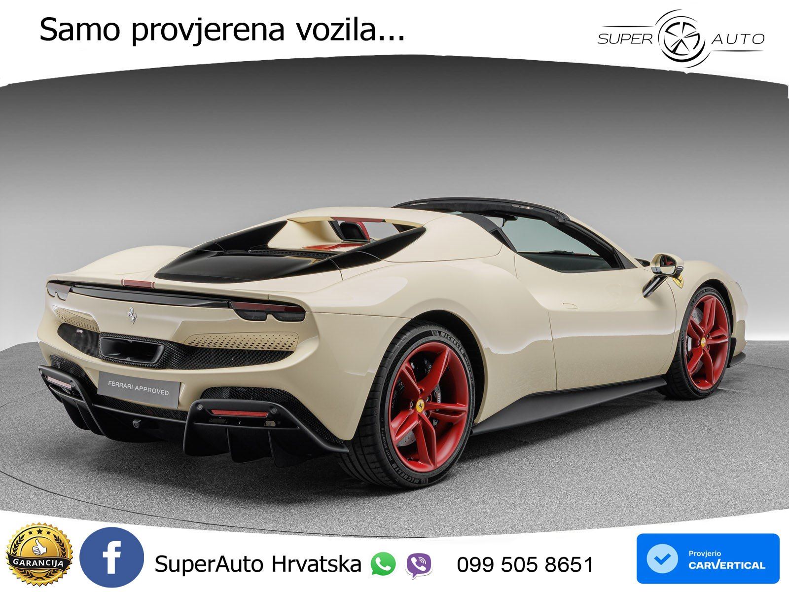 Ferrari 296 GTS 3.0 V6 (830 KS) F1 DCT LED+ACC