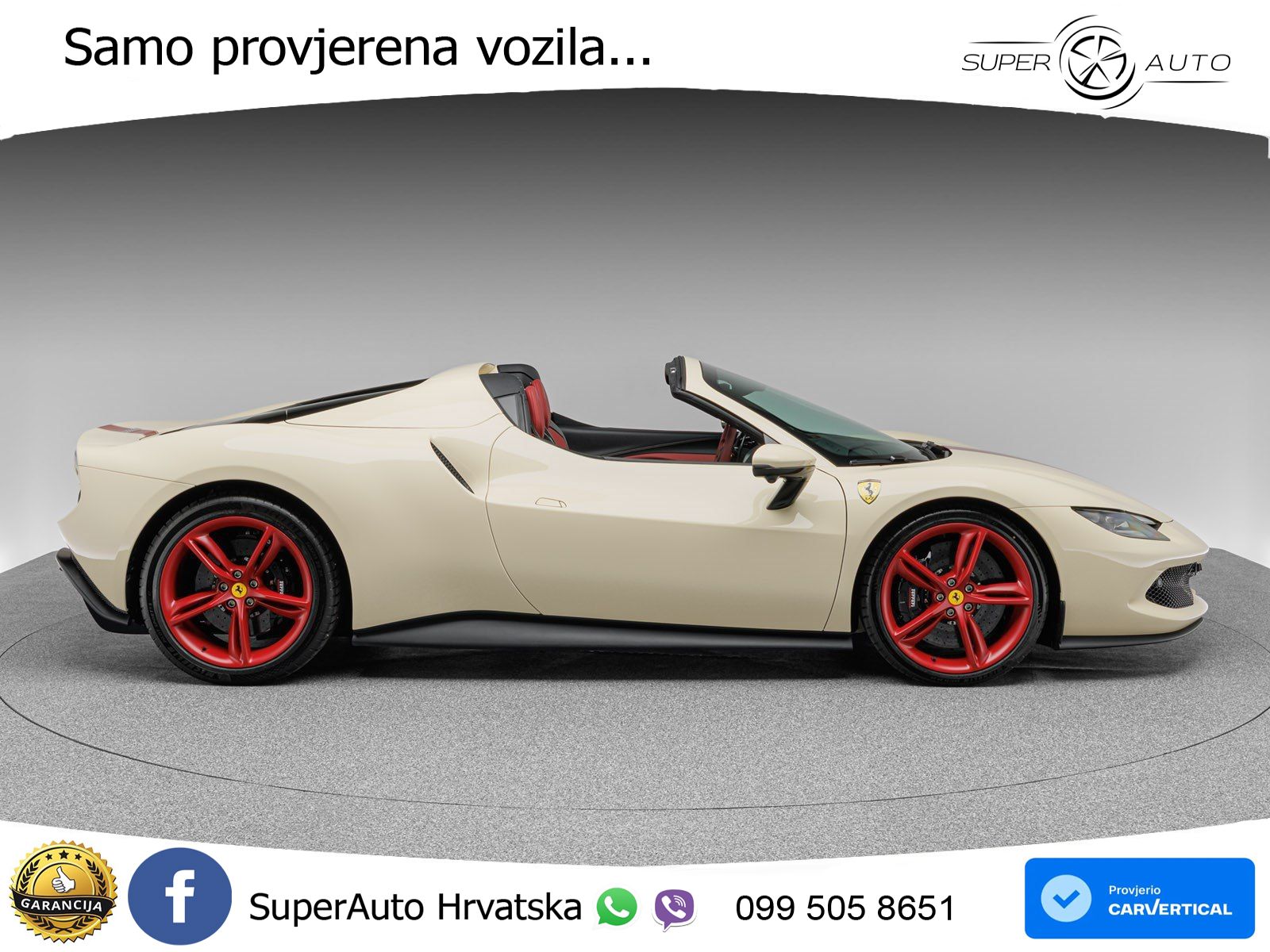 Ferrari 296 GTS 3.0 V6 (830 KS) F1 DCT LED+ACC