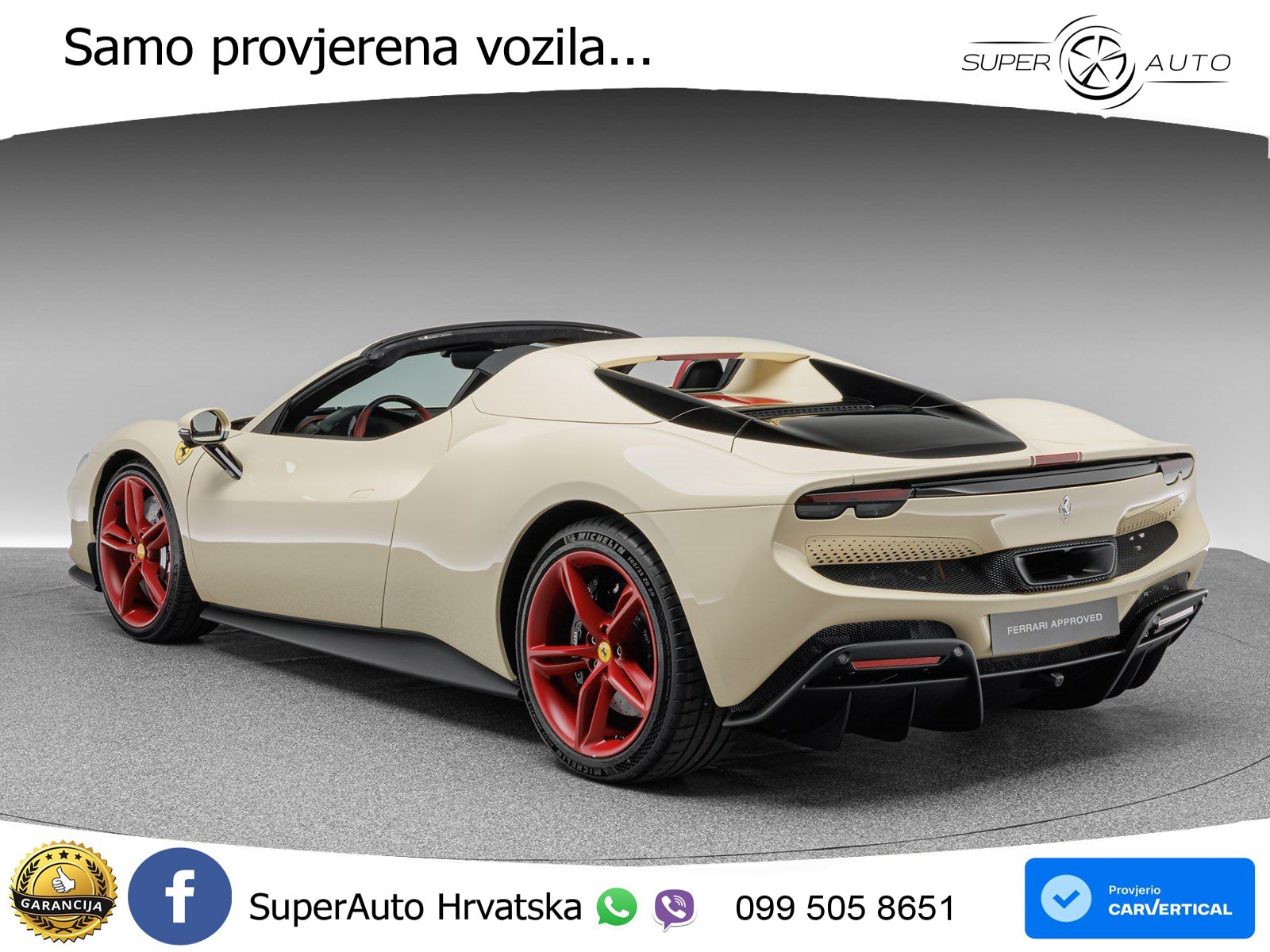 Ferrari 296 GTS 3.0 V6 (830 KS) F1 DCT LED+ACC