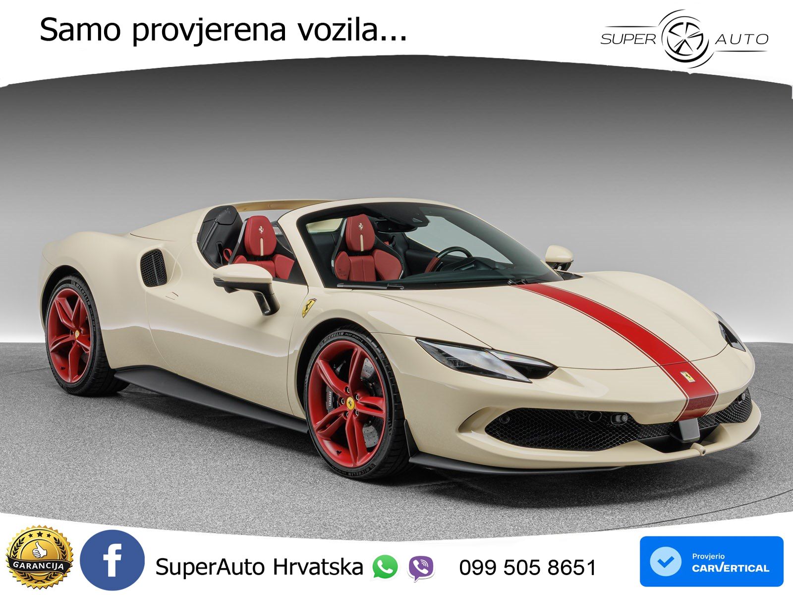Ferrari 296 GTS 3.0 V6 (830 KS) F1 DCT LED+ACC