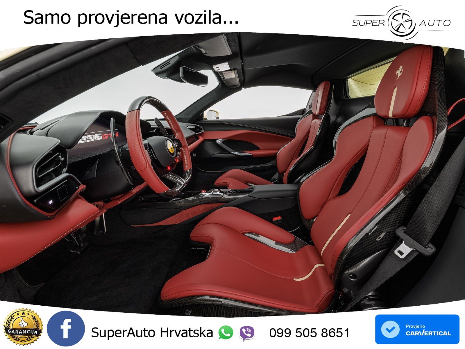Ferrari 296 GTS 3.0 V6 (830 KS) F1 DCT LED+ACC