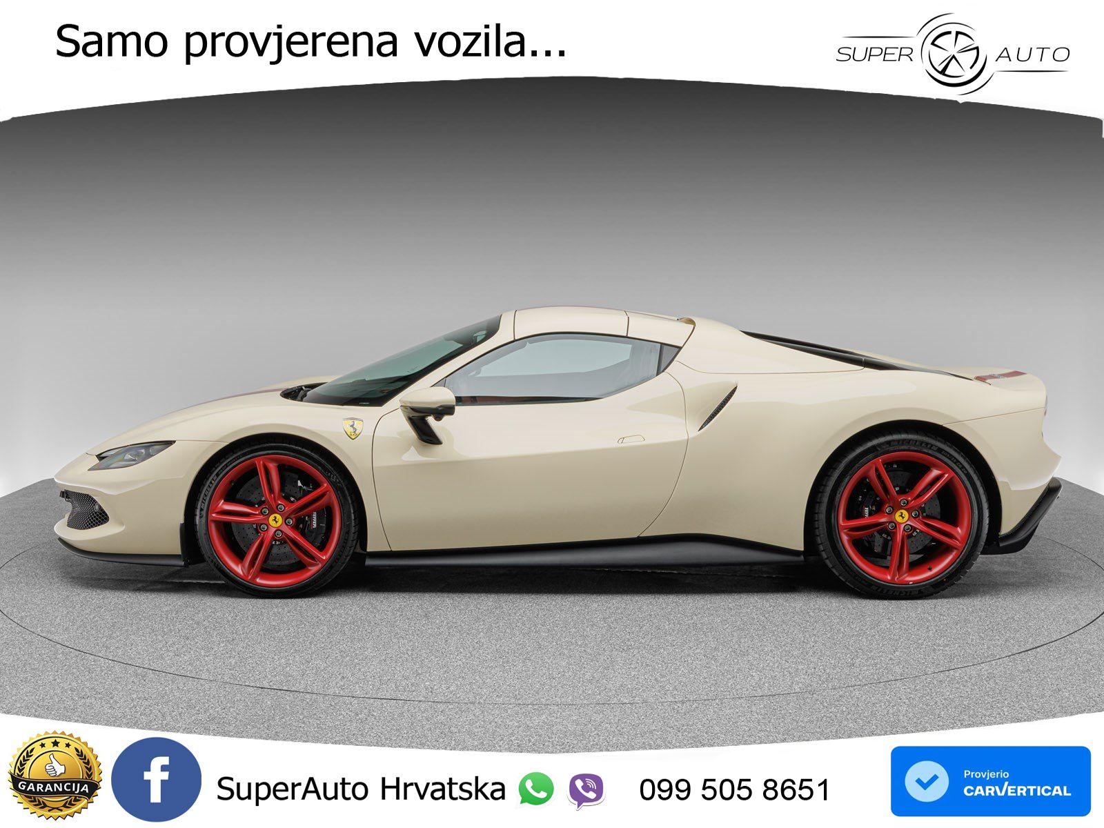 Ferrari 296 GTS 3.0 V6 (830 KS) F1 DCT LED+ACC