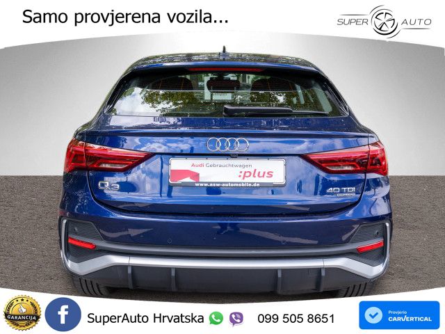 Audi Q3 Sportback 40 TDI (200 KS) quattro S tronic S line MATRIX+GR SJED+KAM