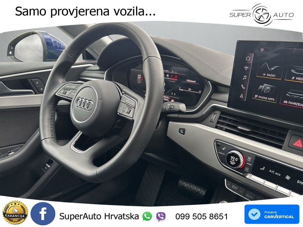 Audi A5 Sportback 45 TFSI (265 KS) quattro S tronic S line MATRIX+GR SJED+KAM