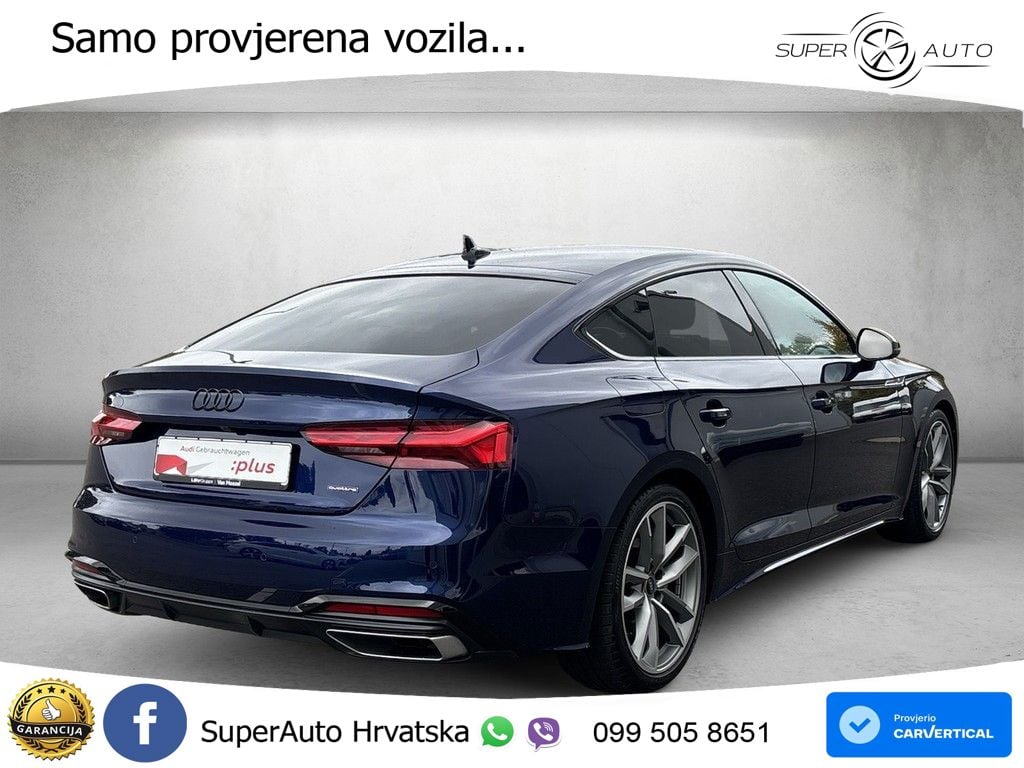 Audi A5 Sportback 45 TFSI (265 KS) quattro S tronic S line MATRIX+GR SJED+KAM