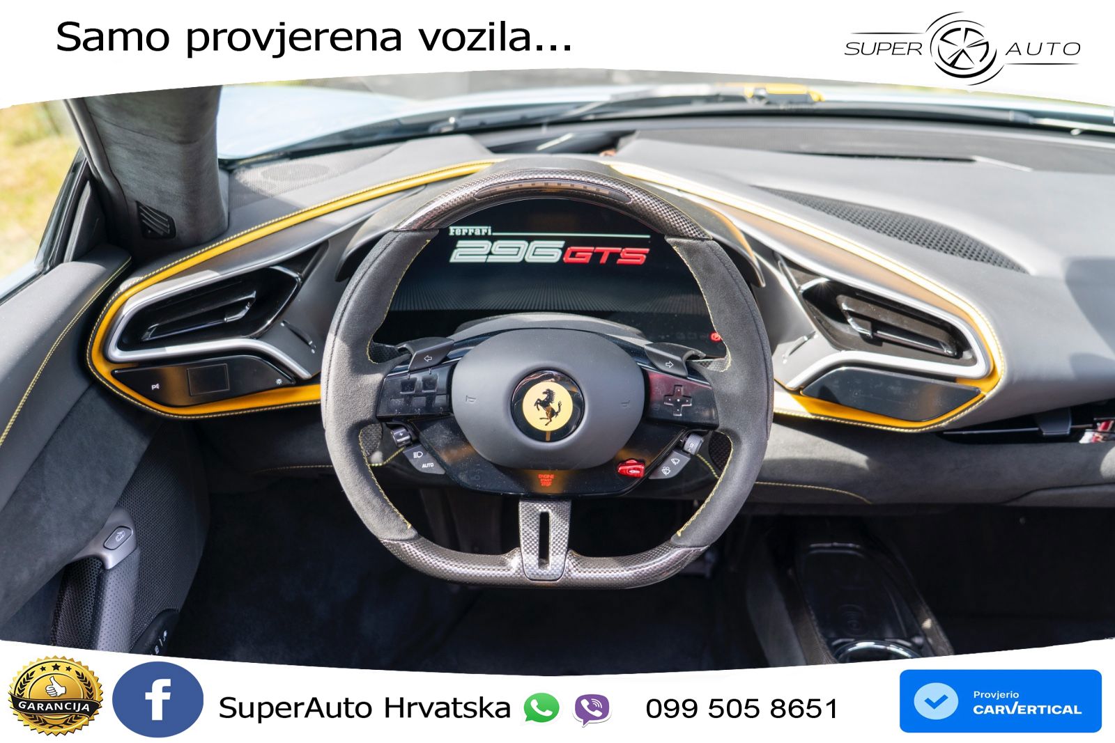 Ferrari 296 GTS 3.0 V6 (830 KS) F1 DCT LED+ACC