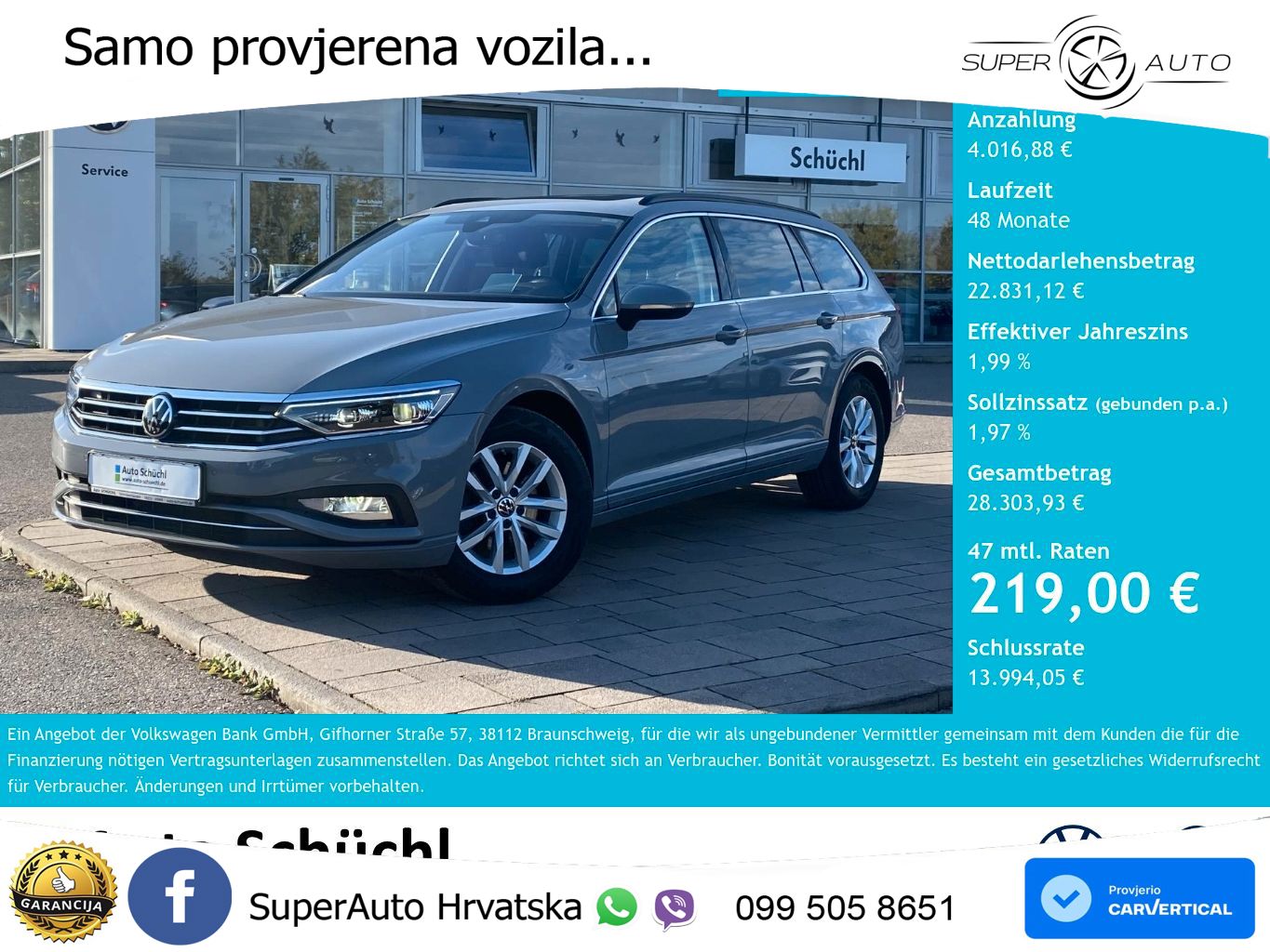 Volkswagen Passat Variant 2.0 TDI (150 KS) DSG Business LED+GR SJED+ACC