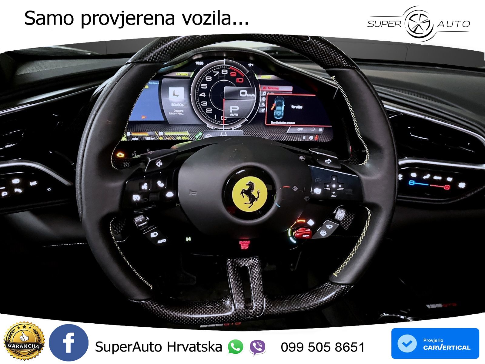 Ferrari 296 GTB 3.0 V6 (830 KS) F1 DCT LED+ACC