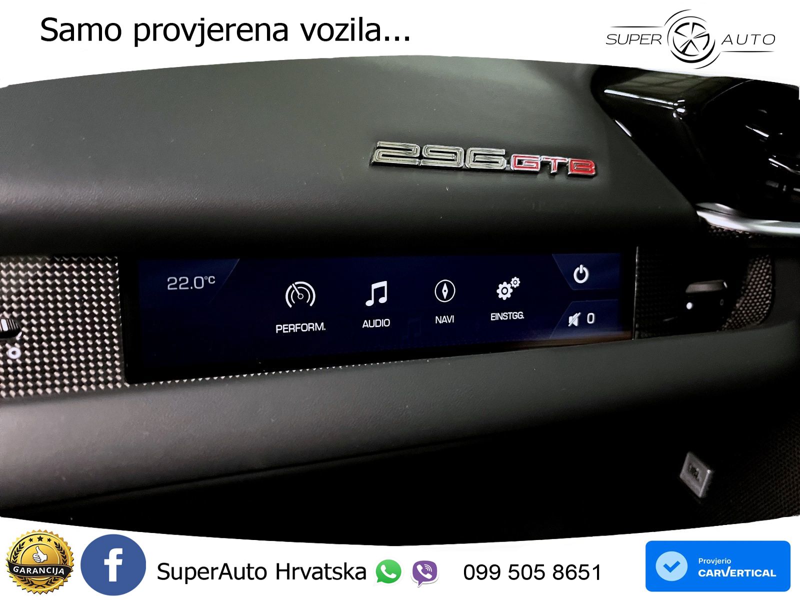 Ferrari 296 GTB 3.0 V6 (830 KS) F1 DCT LED+ACC