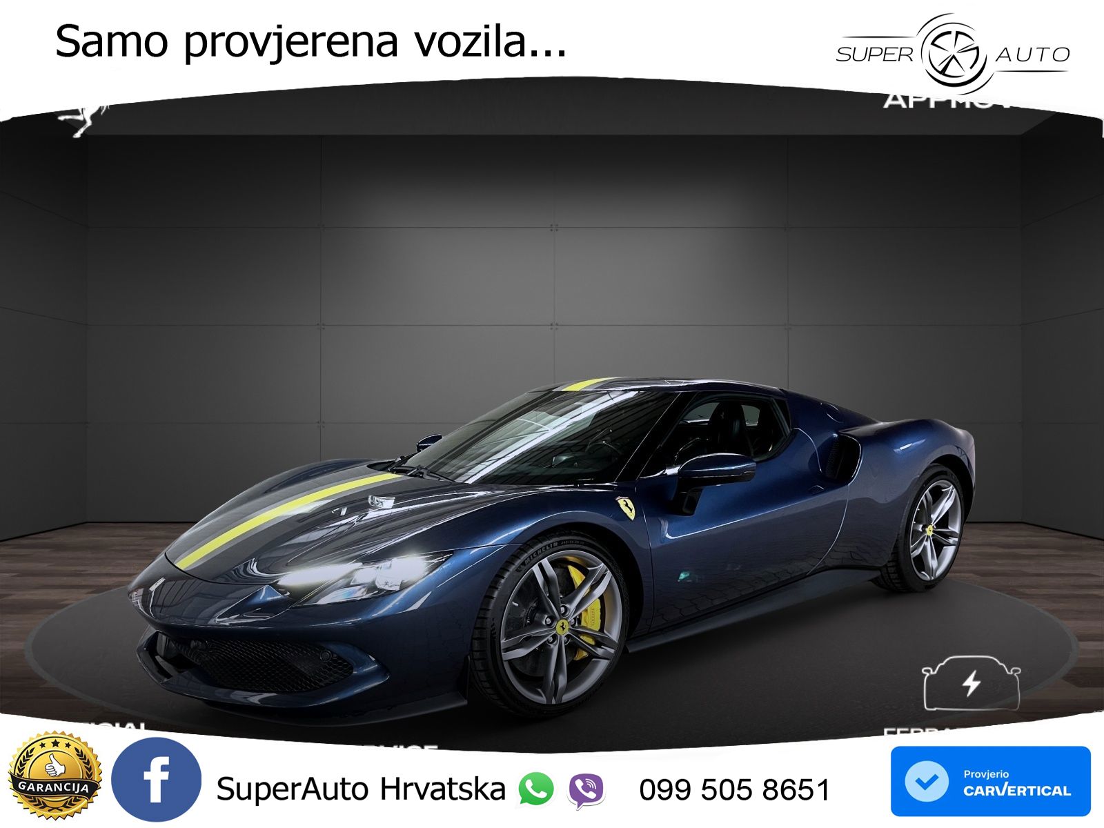 Ferrari 296 GTB 3.0 V6 (830 KS) F1 DCT LED+ACC