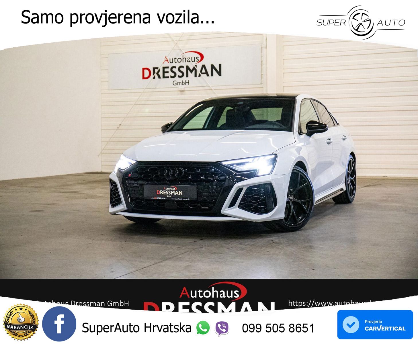 Audi RS3 Sedan 2.5 TFSI (400 KS) quattro S tronic MATRIX+GR SJED+KAM