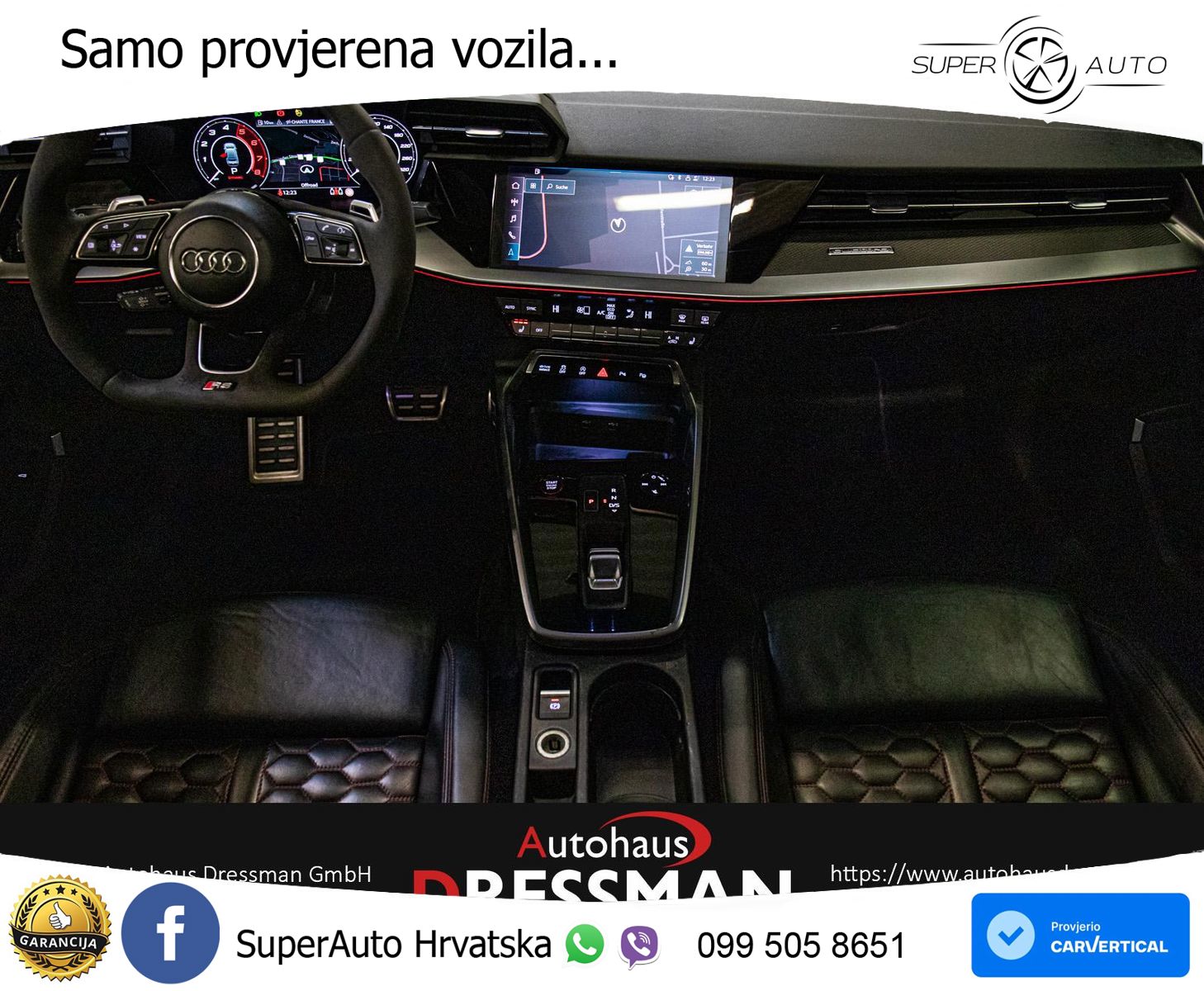 Audi RS3 Sedan 2.5 TFSI (400 KS) quattro S tronic MATRIX+GR SJED+KAM