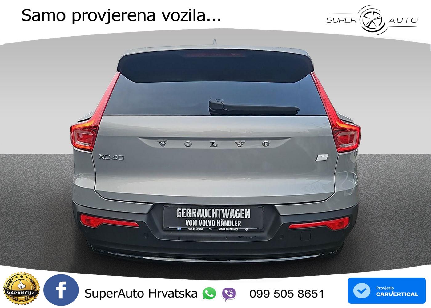 Volvo XC40 Recharge 69 kWh 238 KS Single Motor LED+GR SJED+ACC