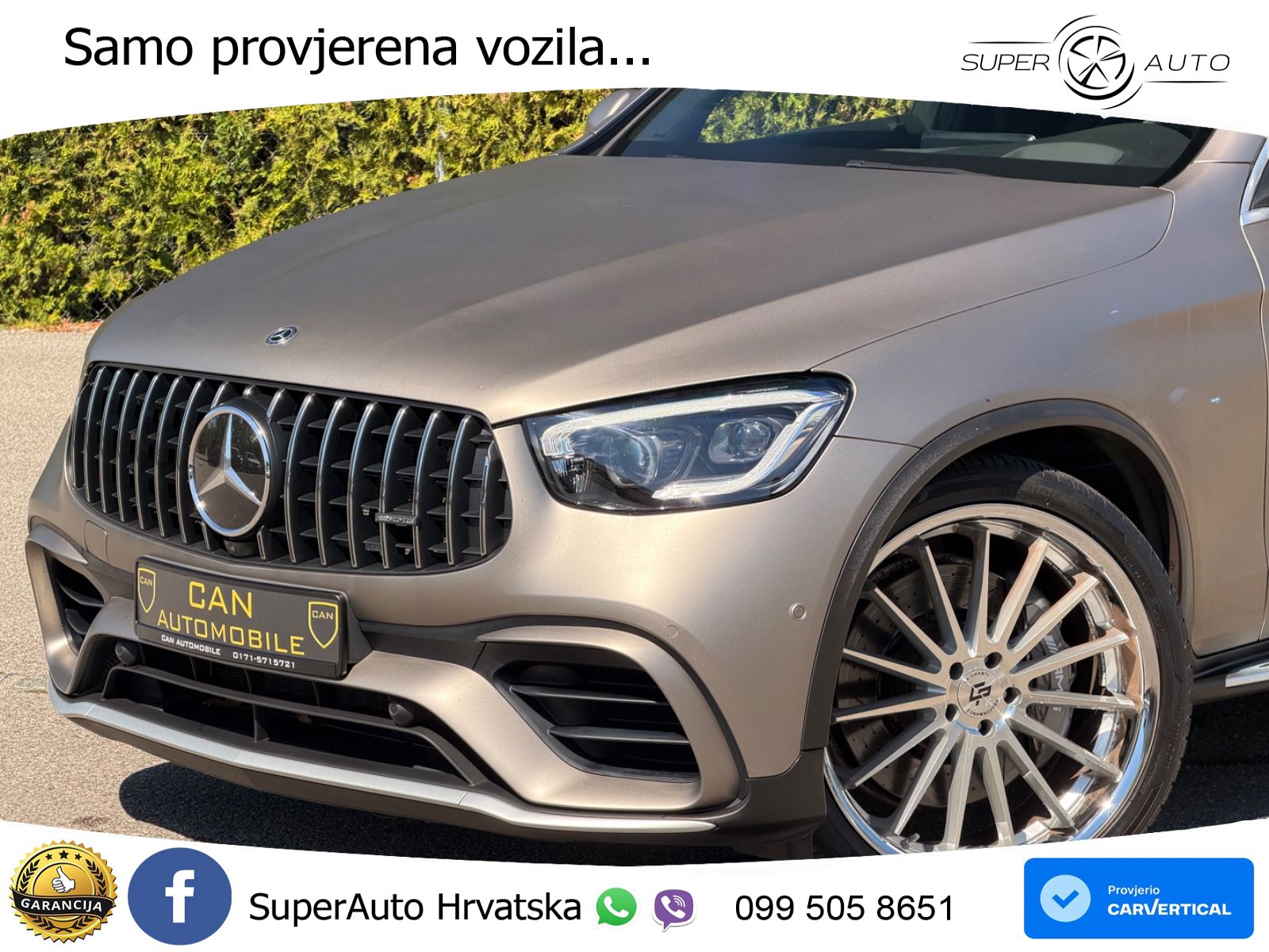 Mercedes AMG GLC 63 V8 (476 KS) 4MATIC+ MCT ACC+HEAD+4xGR SJED+360+PANO