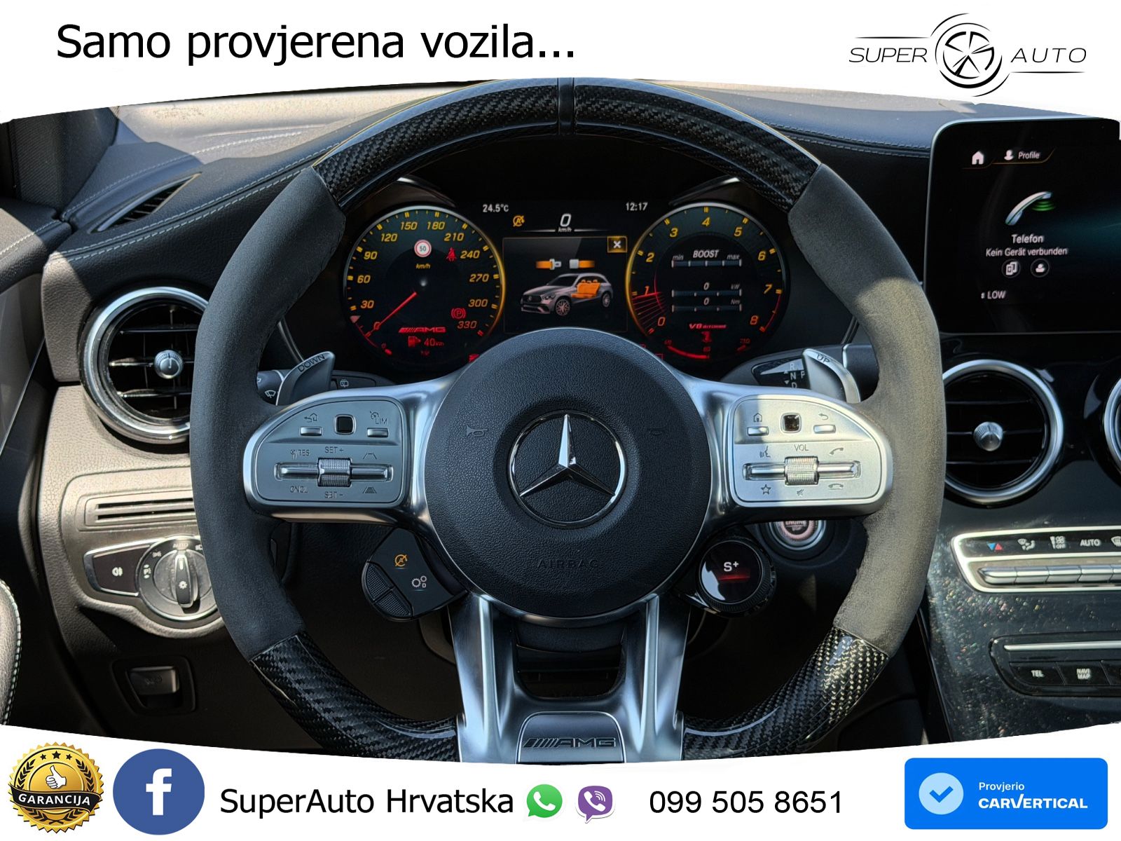 Mercedes AMG GLC 63 V8 (476 KS) 4MATIC+ MCT ACC+HEAD+4xGR SJED+360+PANO
