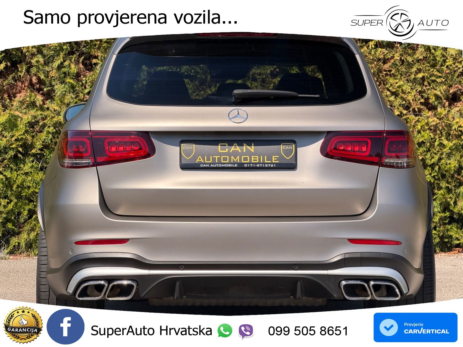 Mercedes AMG GLC 63 V8 (476 KS) 4MATIC+ MCT ACC+HEAD+4xGR SJED+360+PANO