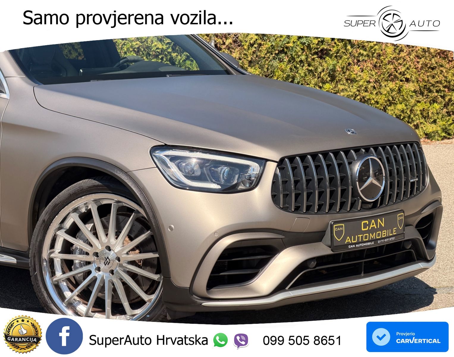 Mercedes AMG GLC 63 V8 (476 KS) 4MATIC+ MCT ACC+HEAD+4xGR SJED+360+PANO