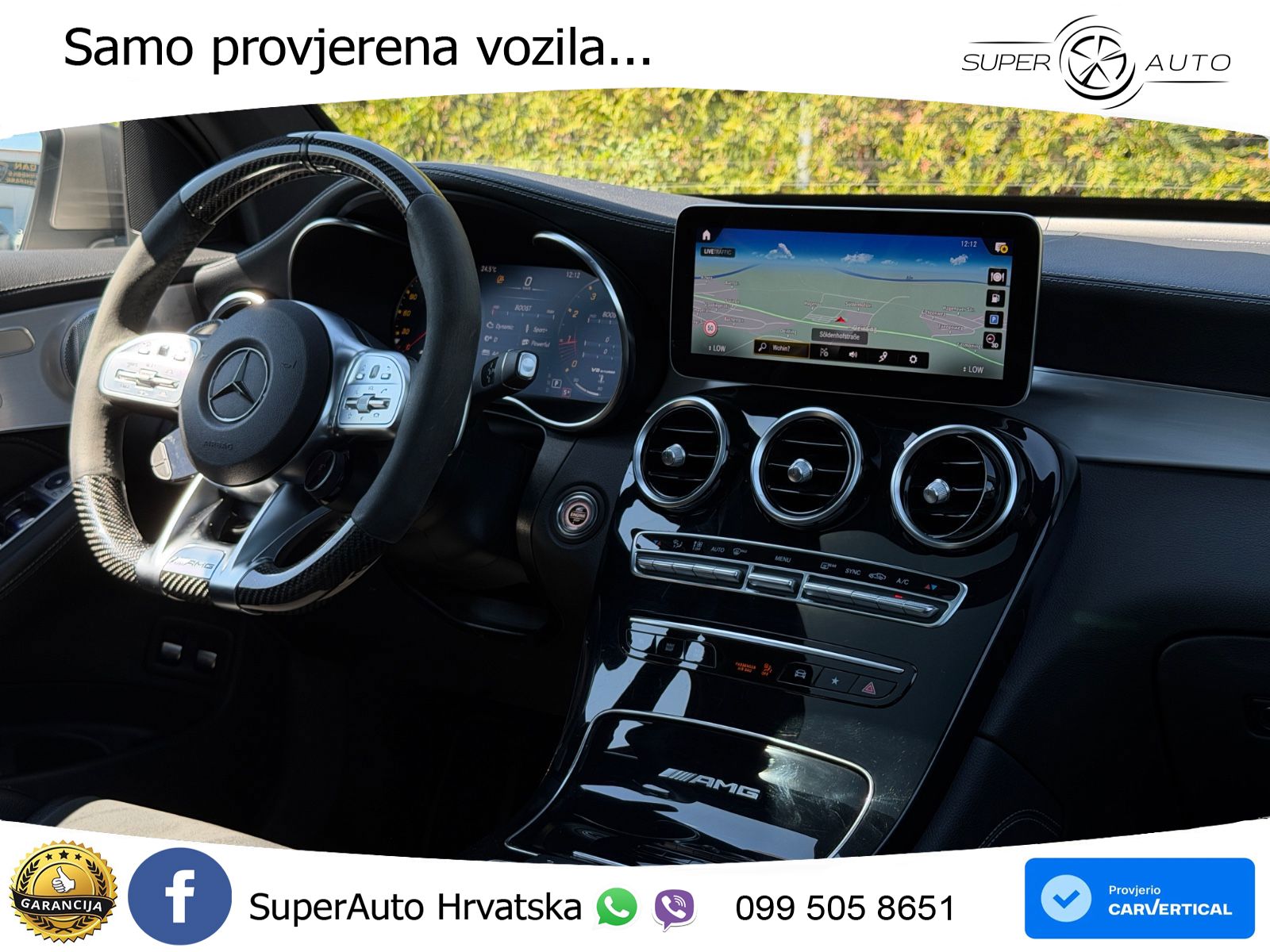 Mercedes AMG GLC 63 V8 (476 KS) 4MATIC+ MCT ACC+HEAD+4xGR SJED+360+PANO