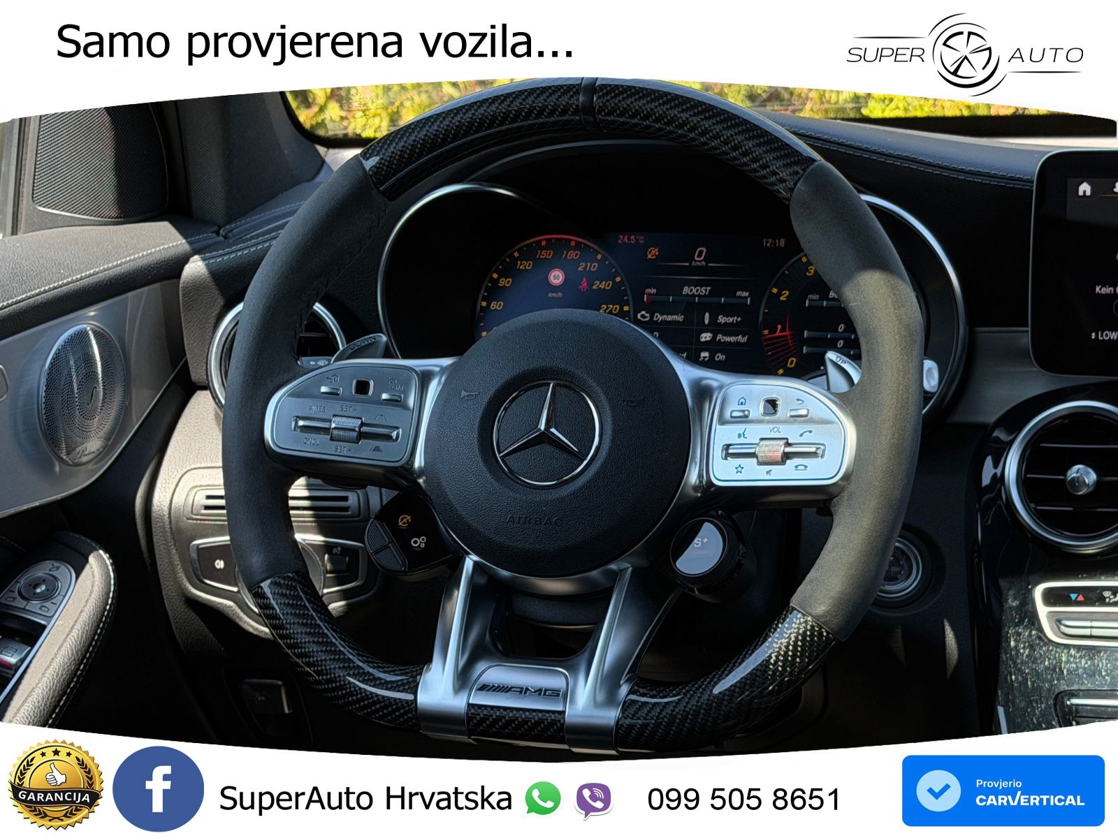 Mercedes AMG GLC 63 V8 (476 KS) 4MATIC+ MCT ACC+HEAD+4xGR SJED+360+PANO