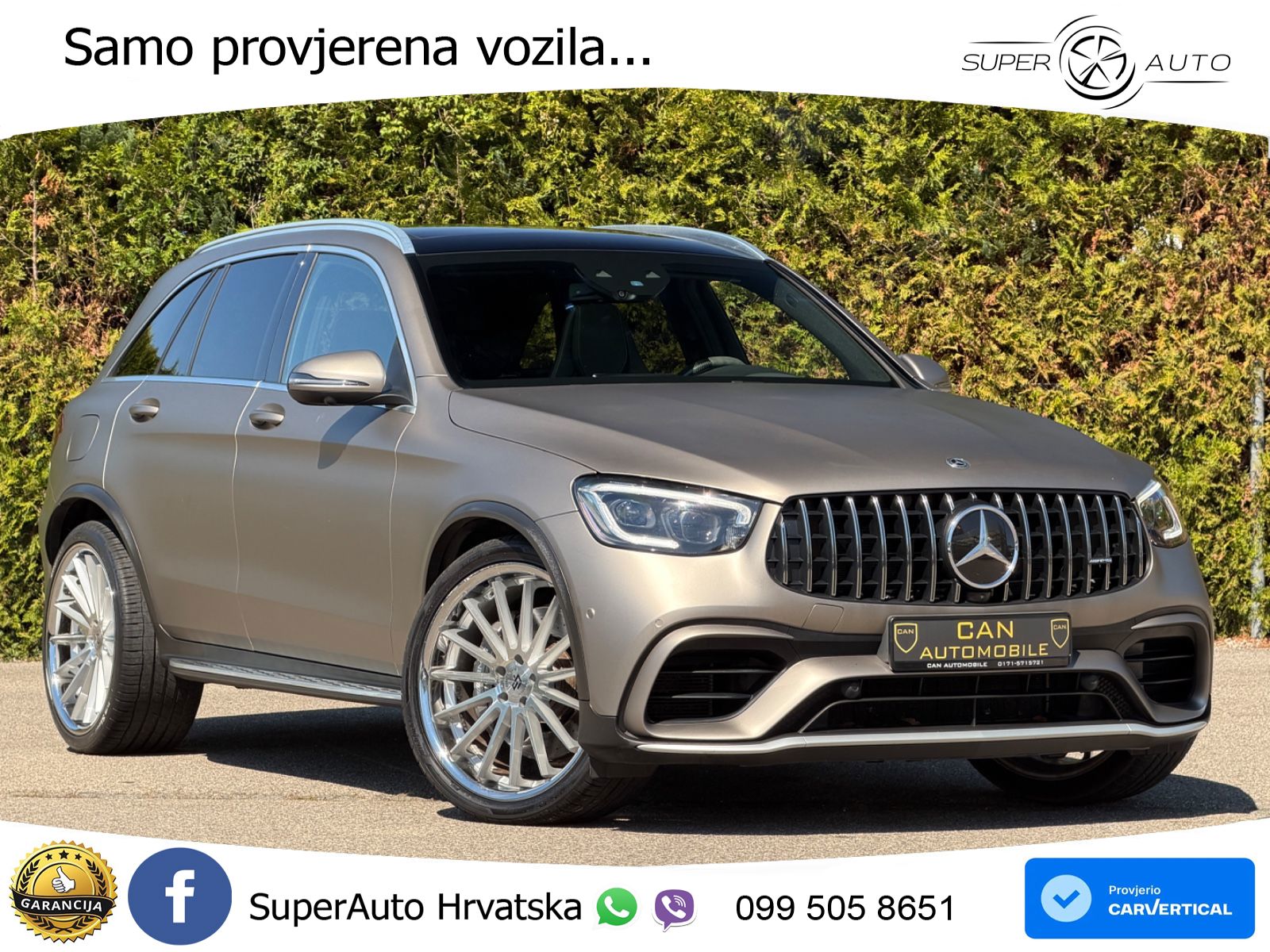 Mercedes AMG GLC 63 V8 (476 KS) 4MATIC+ MCT ACC+HEAD+4xGR SJED+360+PANO