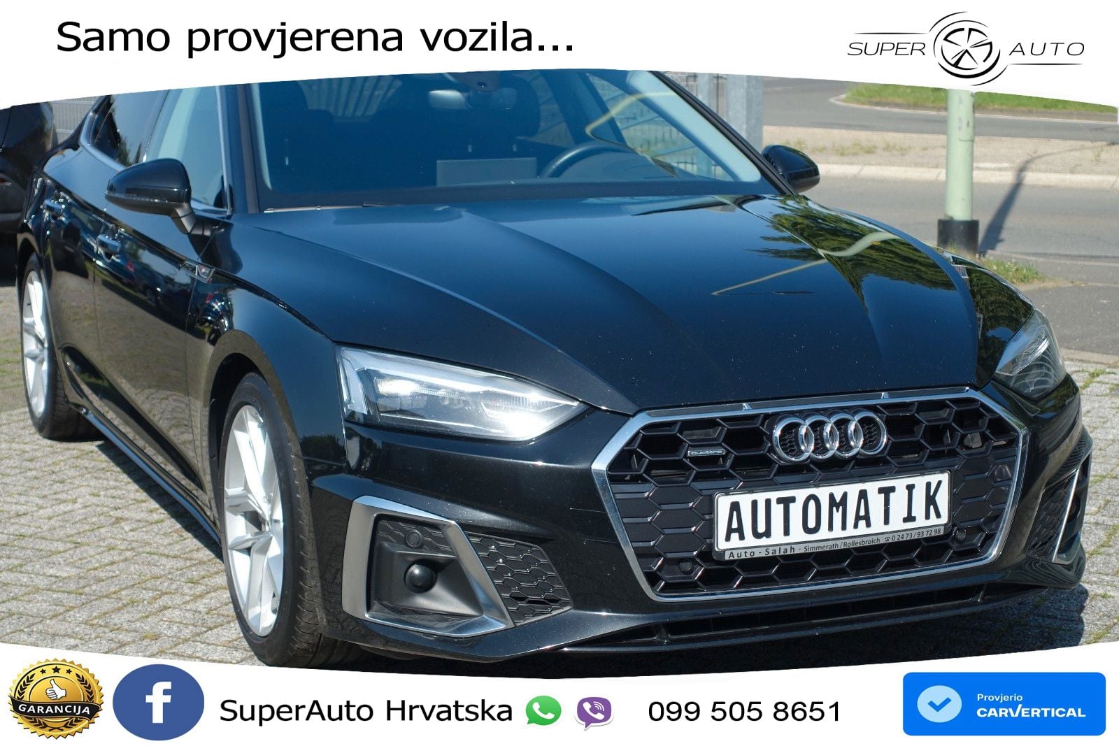 Audi A5 Sportback 40 TDI (204 KS) quattro S tronic S line LED+GR SJED+ACC