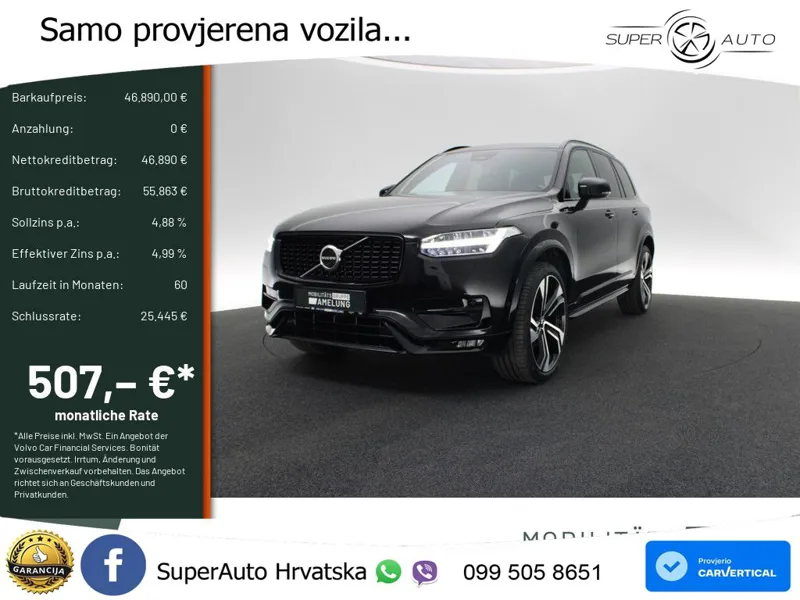 Volvo XC90 2.0 B5 Diesel AWD Automatic ZRAČNI+ACC+GR SJED+KAM+PANO