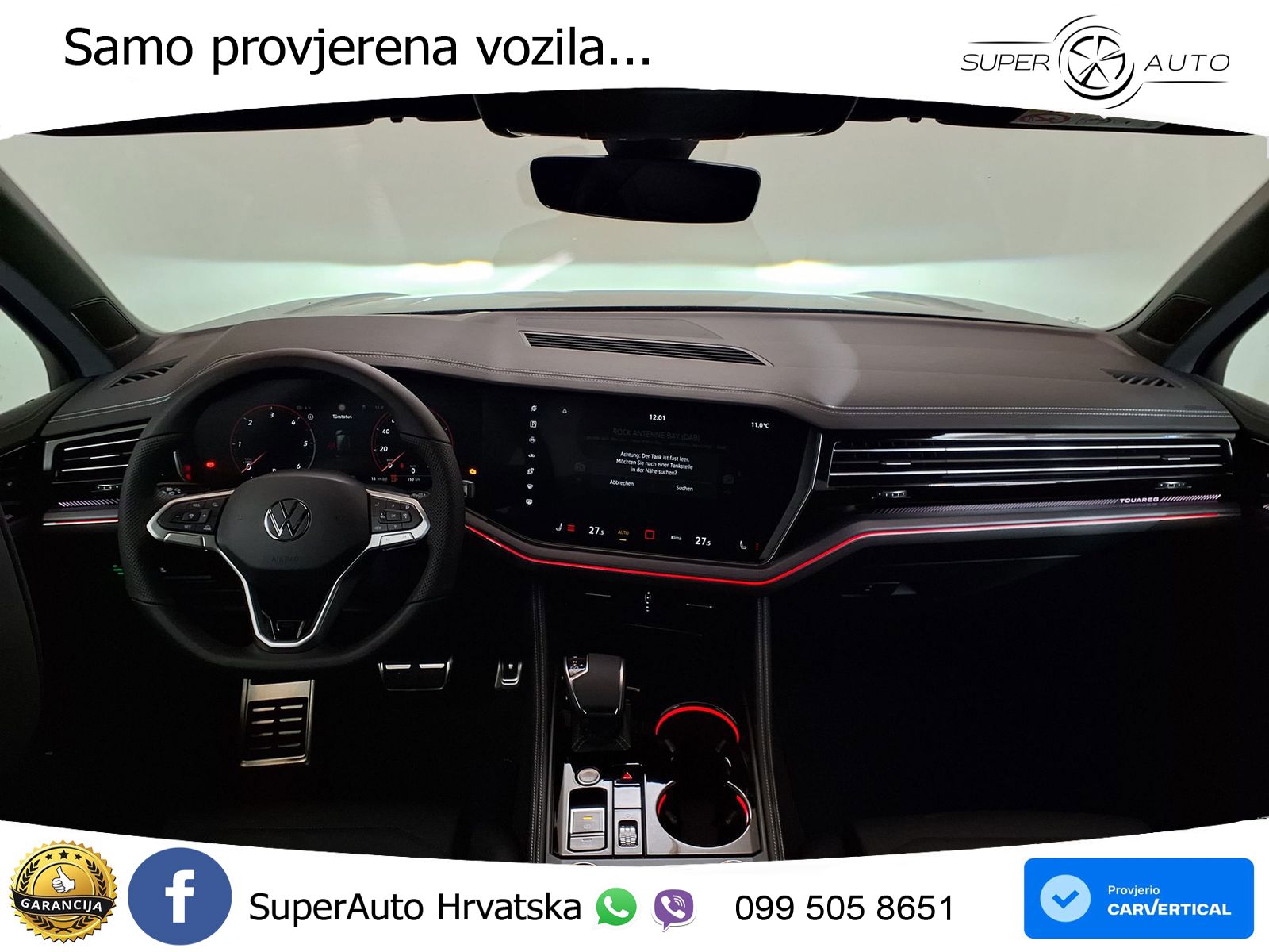Volkswagen Touareg 3.0 V6 TDI (286 KS) 4MOTION Tiptronic ZRAČNI+ACC+GR SJED+KAM+PANO