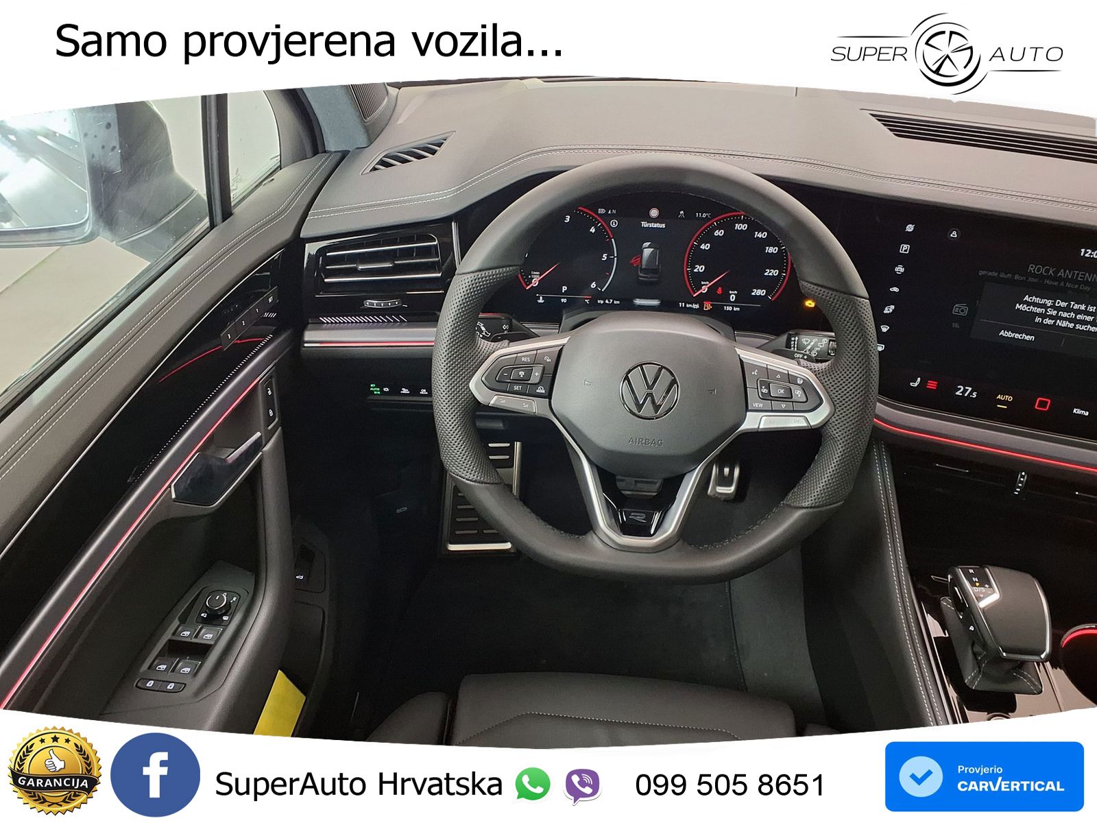 Volkswagen Touareg 3.0 V6 TDI (286 KS) 4MOTION Tiptronic ZRAČNI+ACC+GR SJED+KAM+PANO