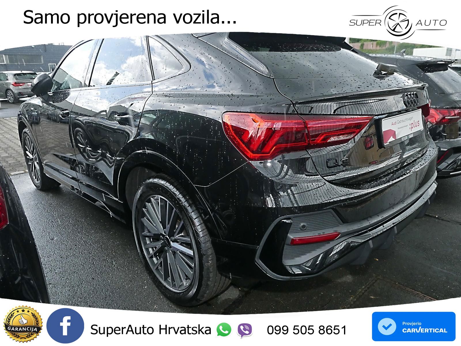 Audi Q3 II Sportback 40 TFSI (190 KS) quattro S tronic S line LED+GR SJED+ACC