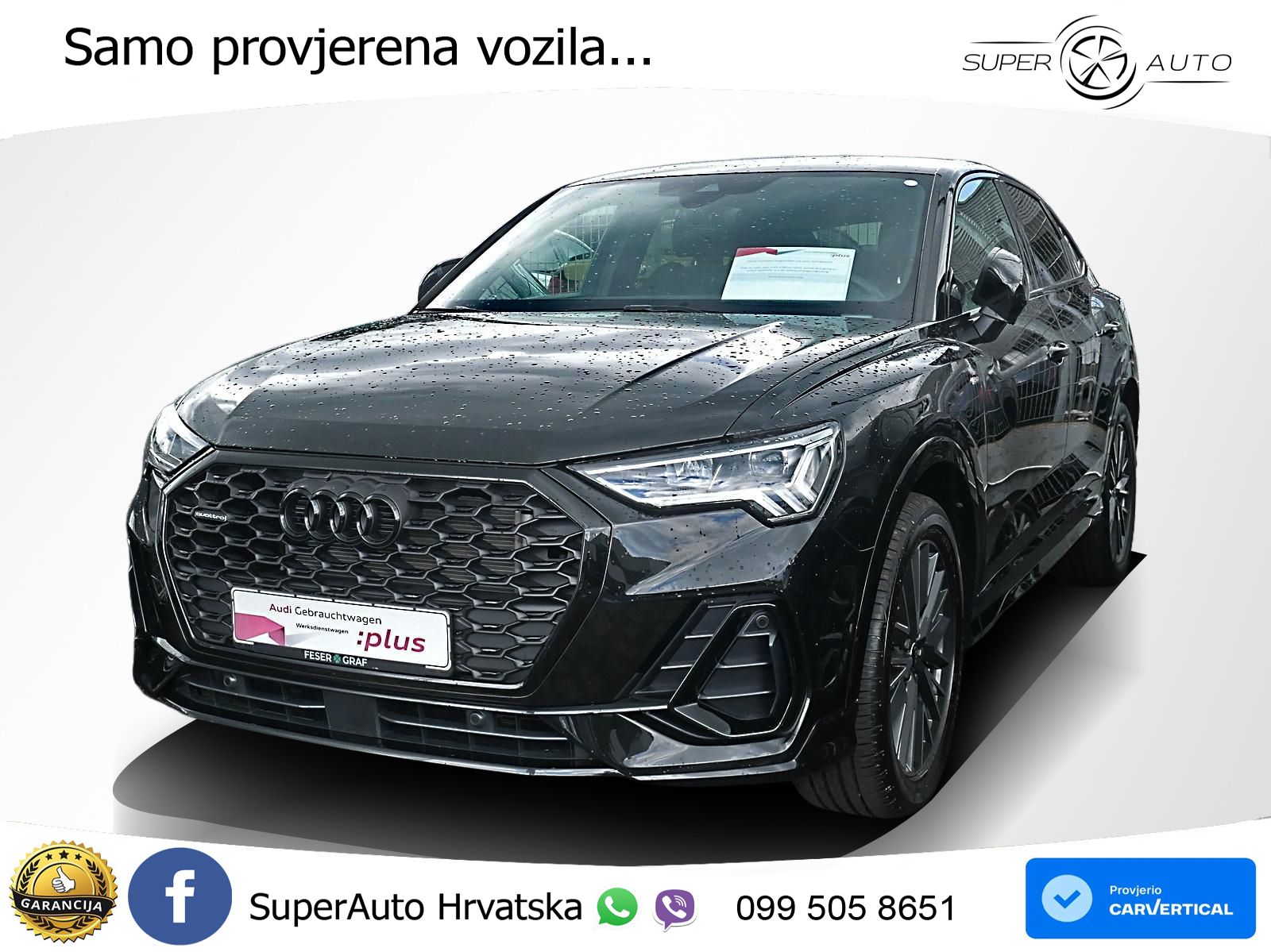 Audi Q3 II Sportback 40 TFSI (190 KS) quattro S tronic S line LED+GR SJED+ACC