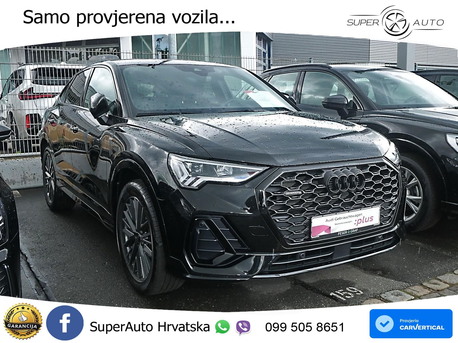 Audi Q3 II Sportback 40 TFSI (190 KS) quattro S tronic S line LED+GR SJED+ACC