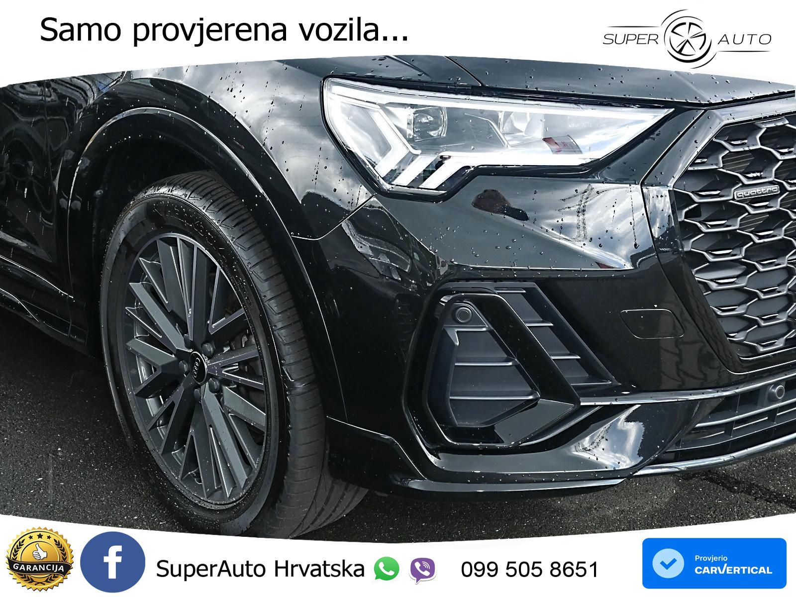 Audi Q3 II Sportback 40 TFSI (190 KS) quattro S tronic S line LED+GR SJED+ACC
