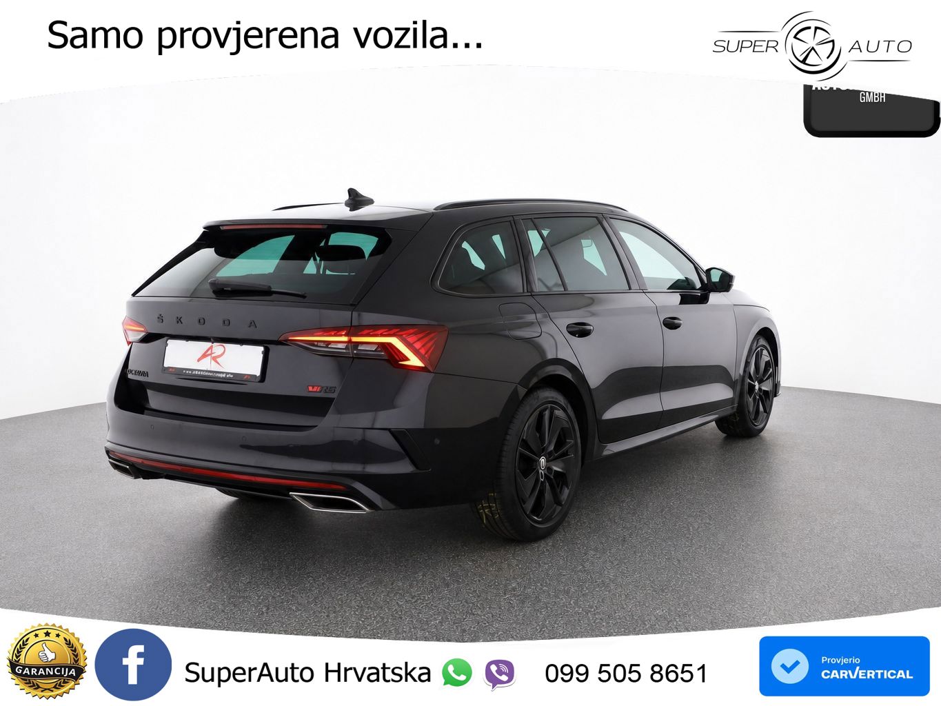 Škoda Octavia Combi RS 2.0 TDI (200 KS) 4x4 DSG LED+GR SJED+ACC