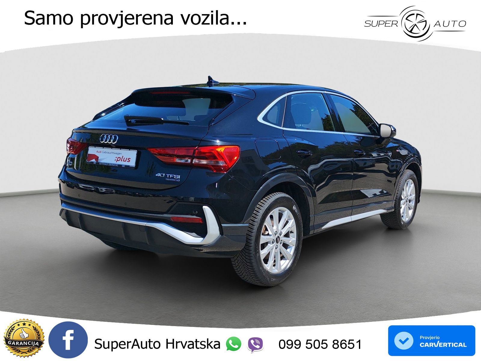 Audi Q3 II Sportback 40 TFSI (190 KS) quattro S tronic S line LED+GR SJED+ACC