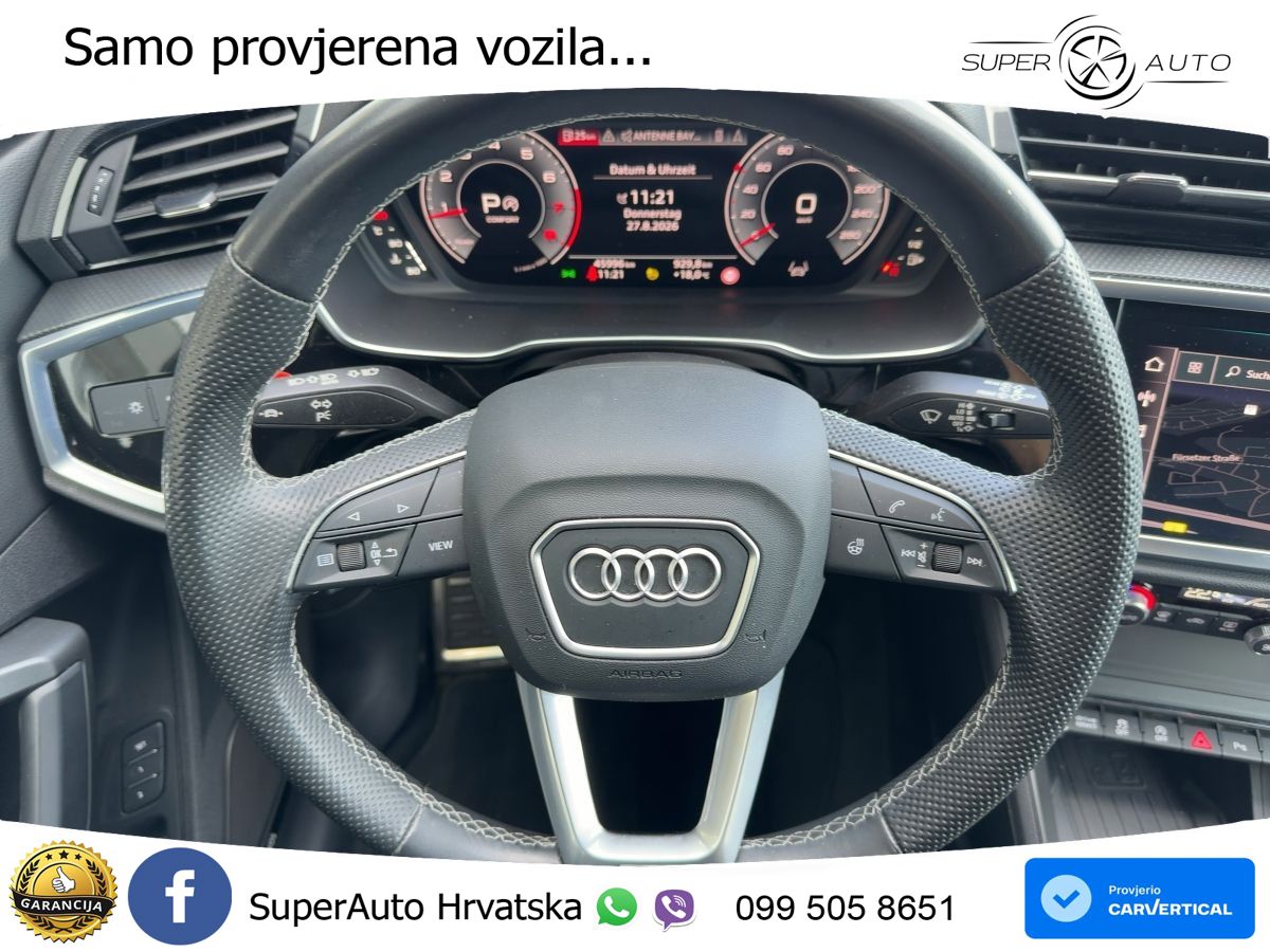 Audi Q3 II Sportback 45 TFSI (245 KS) quattro S tronic S line MATRIX+GR SJED+KAM