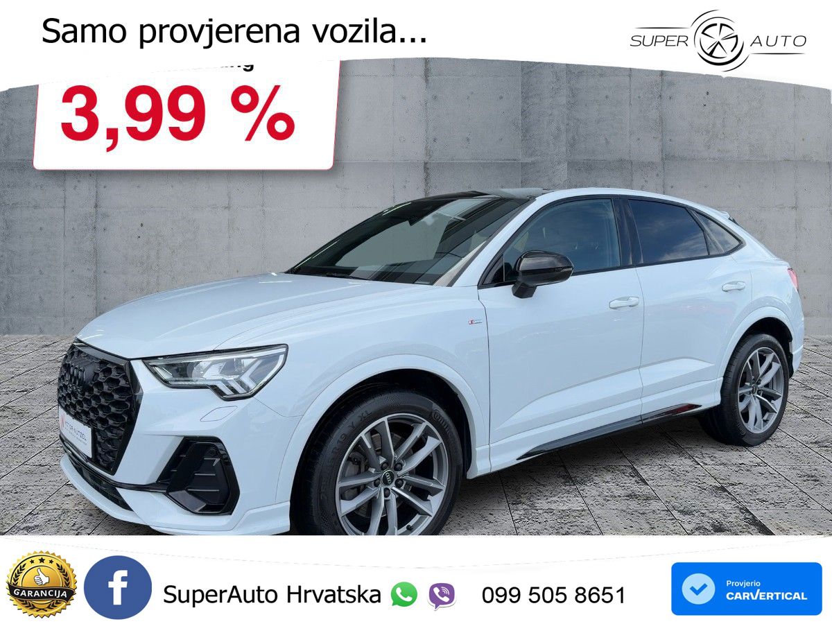 Audi Q3 II Sportback 45 TFSI (245 KS) quattro S tronic S line MATRIX+GR SJED+KAM