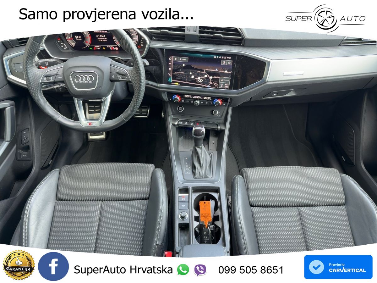Audi Q3 II Sportback 45 TFSI (245 KS) quattro S tronic S line MATRIX+GR SJED+KAM