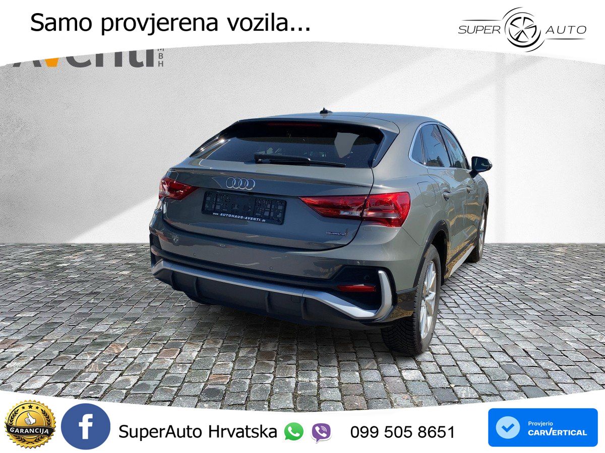 Audi Q3 II Sportback 40 TFSI (190 KS) quattro S tronic S line LED+GR SJED+ACC