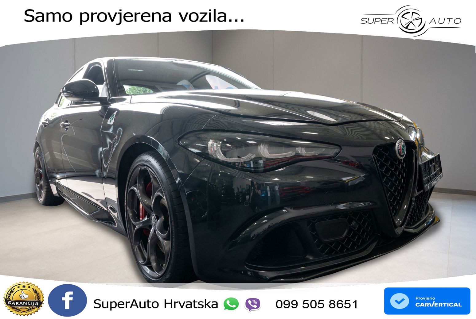 Alfa Romeo Giulia Quadrifoglio 2.9 V6 Bi-Turbo (520 KS) Automatic LED+GR SJED+ACC