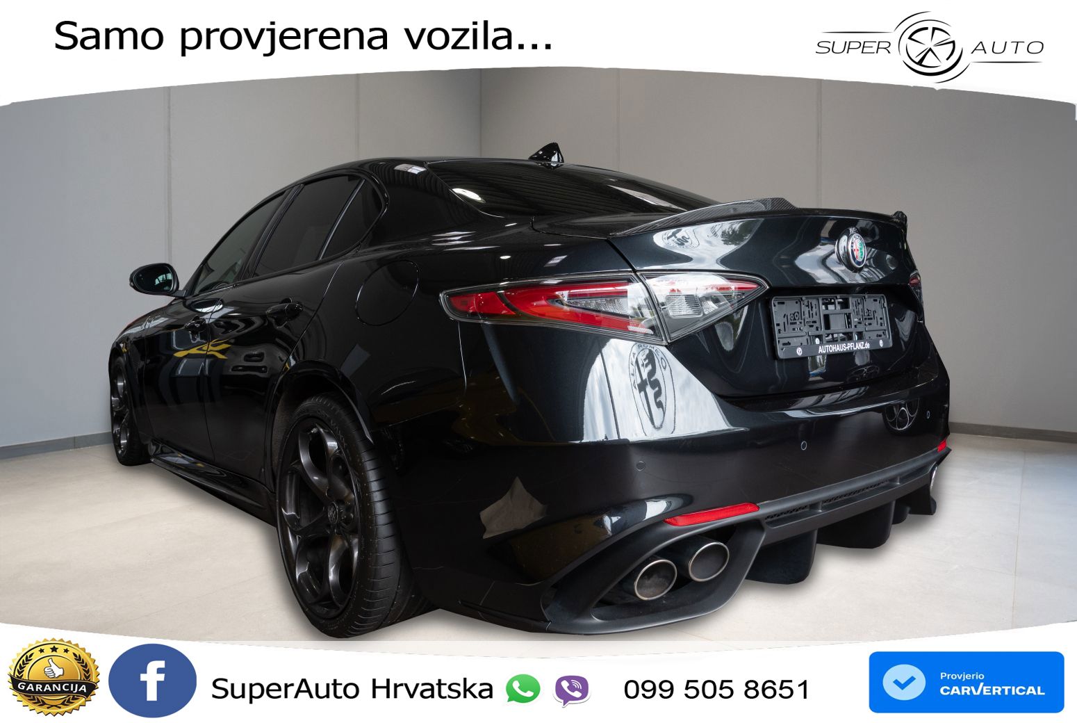 Alfa Romeo Giulia Quadrifoglio 2.9 V6 Bi-Turbo (520 KS) Automatic LED+GR SJED+ACC