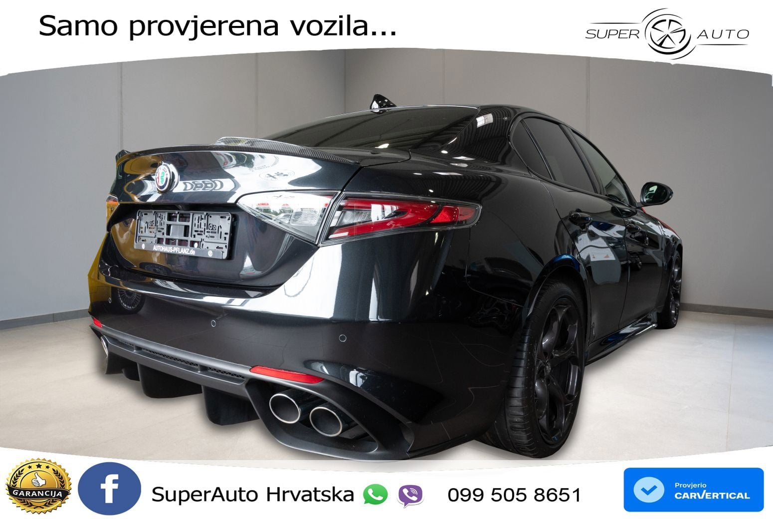 Alfa Romeo Giulia Quadrifoglio 2.9 V6 Bi-Turbo (520 KS) Automatic LED+GR SJED+ACC