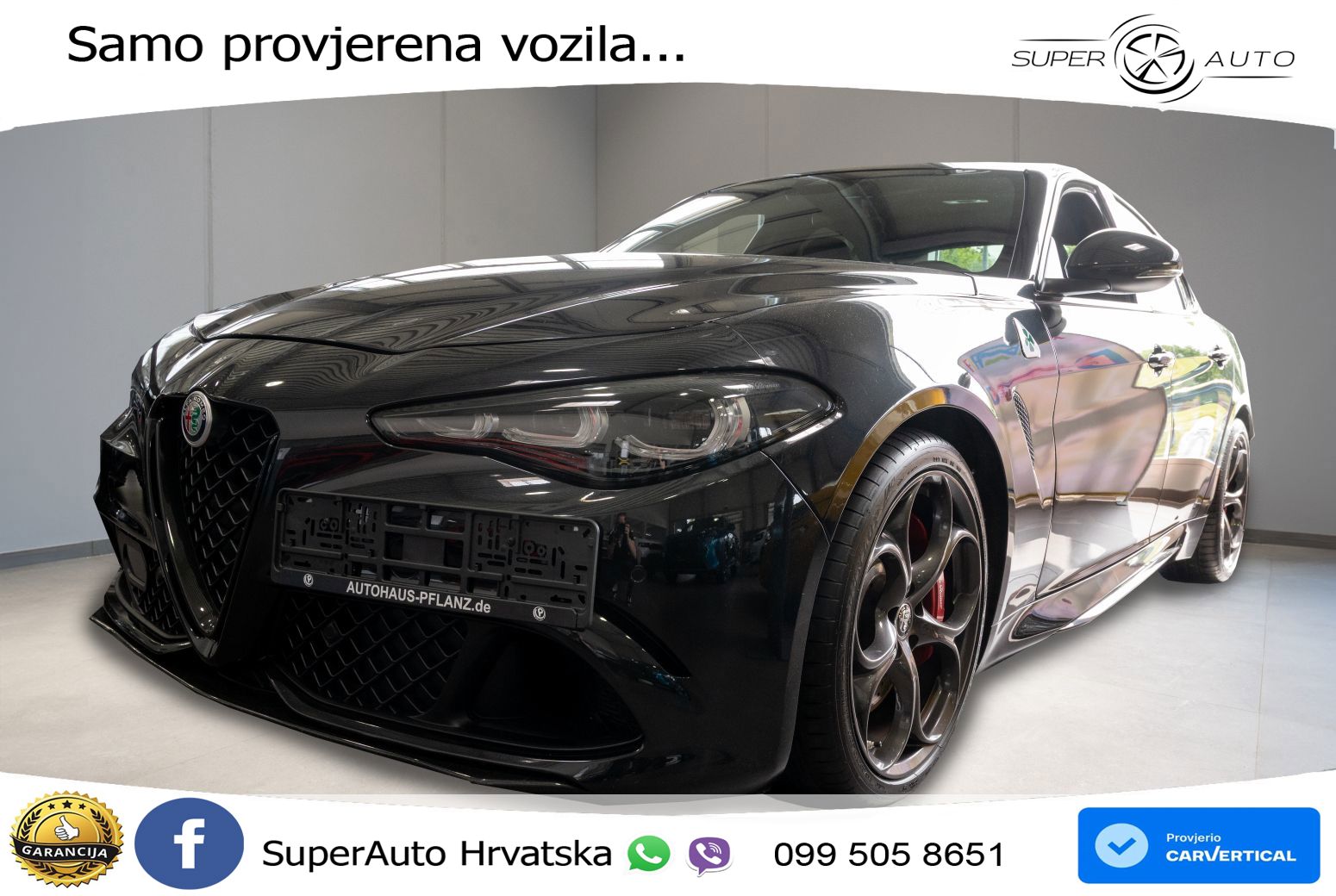 Alfa Romeo Giulia Quadrifoglio 2.9 V6 Bi-Turbo (520 KS) Automatic LED+GR SJED+ACC