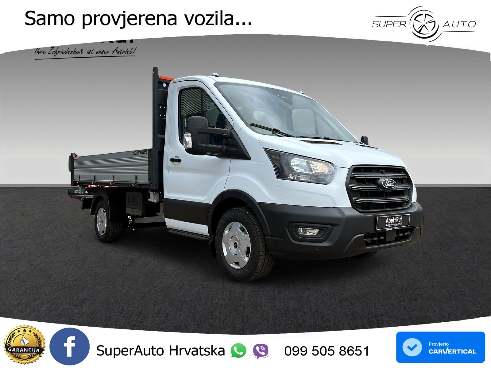 Ford Transit L2 3-SeiKipper TREND AHK, Allwetter, PDC 165 KS